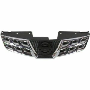 New Grille Chrome Shell/Black Insert Fits Nissan Rogue 2011-2015 NI1200249 623101VK0A