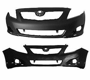 New Bumper Cover Primed With Spoiler Holes Front Side Fits Toyota Corolla 2009-2010 TO1000342 5211902989