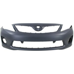 New Bumper Cover Primed Without Spoiler Holes Front Side Fits Toyota Corolla 2011-2013 TO1000372 5211903901