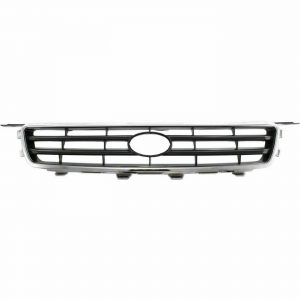 New Bumper Grille Assembly Chrome/Silver Front Side Fits Toyota Camry 2000-2001 TO1200225 53111AA020